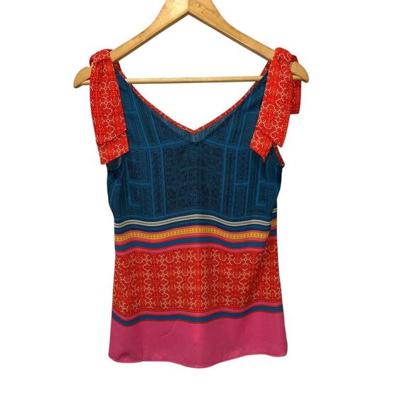 Cabi Shoulder Tie Top Women's Size XS Relaxed Fit Vintage Inspired Print Summer - Picture 3 of 7